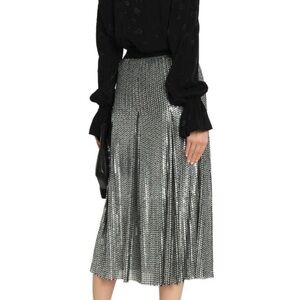 NWT Maje silver sequin skirt